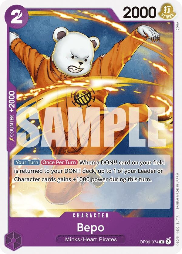 Image for Bepo (OP09-074) (OP09) - One Piece Card Game
