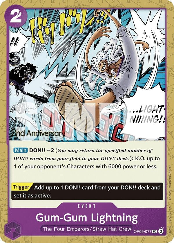 Image for Gum-Gum Lightning (OP09-077) (OP09 ANN) - One Piece Card Game