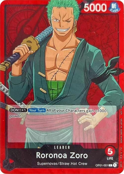 Image for Roronoa Zoro (OP01-001) (OPDD) - One Piece Card Game