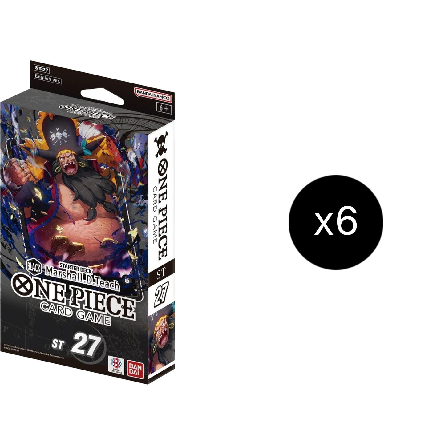 Image for Starter Deck 27: BLACK Marshall.D.Teach Display - One Piece Card Game