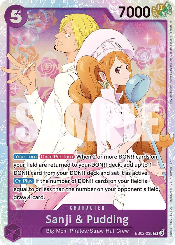 Image for Sanji & Pudding (EB02-035) (EB-02) - One Piece Card Game