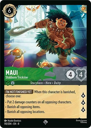 Image for Maui - Stubborn Trickster (110/204) (8) - Disney Lorcana