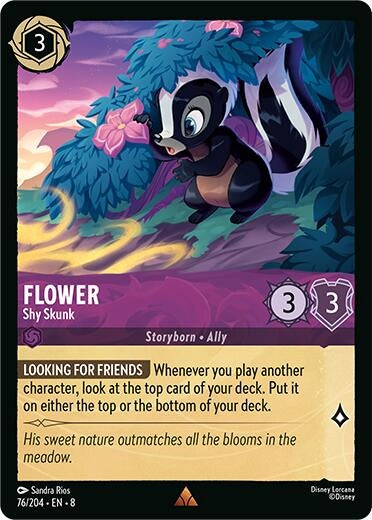 Image for Flower - Shy Skunk (76/204) (8) - Disney Lorcana