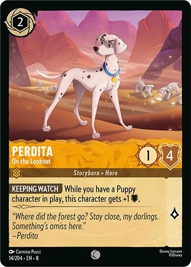 Image for Perdita - On the Lookout (14/204) (8) - Disney Lorcana