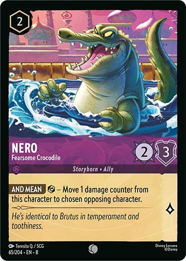 Image for Nero - Fearsome Crocodile (65/204) (8) - Disney Lorcana