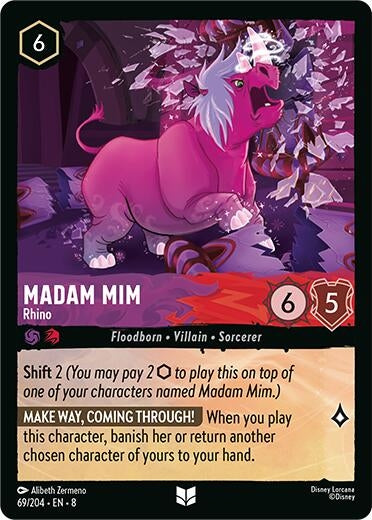 Image for Madam Mim - Rhino (69/204) (8) - Disney Lorcana