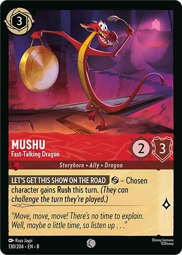 Image for Mushu - Fast-Talking Dragon (130/204) (8) - Disney Lorcana
