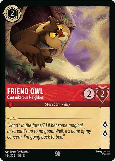 Image for Friend Owl - Cantankerous Neighbor (144/204) (8) - Disney Lorcana