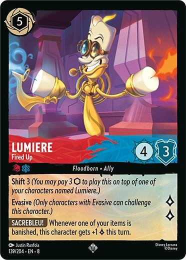 Image for Lumiere - Fired Up (139/204) (8) - Disney Lorcana