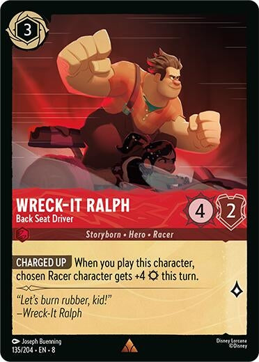 Image for Wreck-It Ralph - Back Seat Driver (135/204) (8) - Disney Lorcana