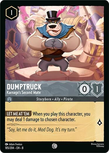 Image for Dumptruck - Karnage's Second Mate (185/204) (8) - Disney Lorcana