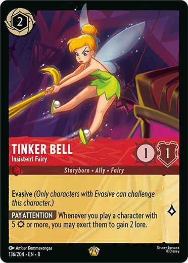 Image for Tinker Bell - Insistent Fairy (136/204) (8) - Disney Lorcana