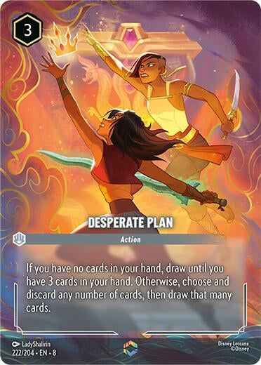 Image for Desperate Plan (Enchanted) (222/204) (8) - Disney Lorcana