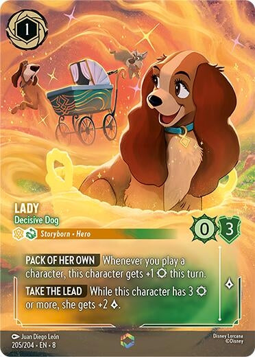 Image for Lady - Decisive Dog (Enchanted) (205/204) (8) - Disney Lorcana