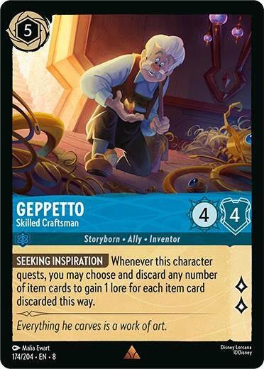 Image for Geppetto - Skilled Craftsman (174/204) (8) - Disney Lorcana