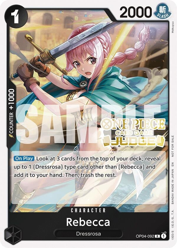 Image for Rebecca (Judge Pack Vol. 6) (OP04-092) (OP-PR) - One Piece Card Game