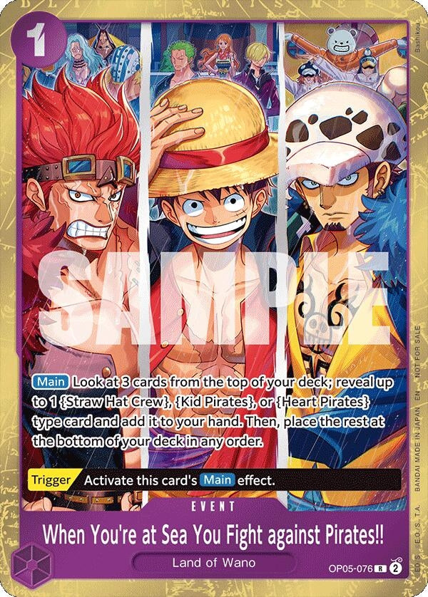 Image for When You're at Sea You Fight against Pirates!! (2025 Pirates League Store Qualifier Winner) (OP05-076) (OP-PR) - One Piece Card Game