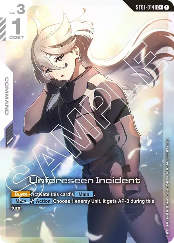 Image for Unforeseen Incident (C+) (ST01-014) (ST01) - Gundam Card Game