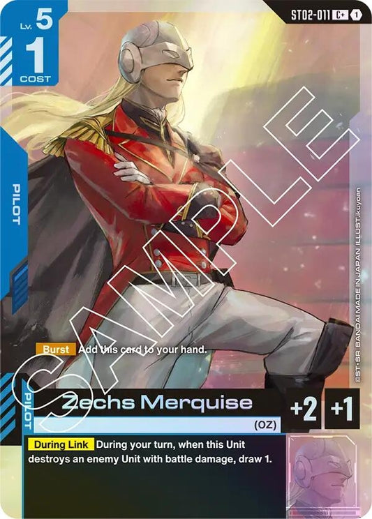 Image for Zechs Merquise (C+) (ST02-011) (ST02) - Gundam Card Game