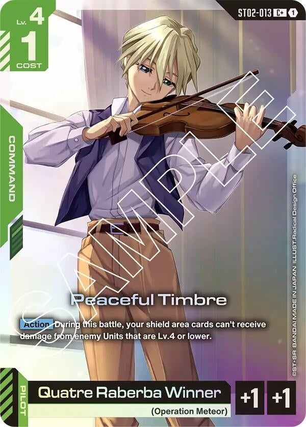 Image for Peaceful Timbre (C+) (ST02-013) (ST02) - Gundam Card Game