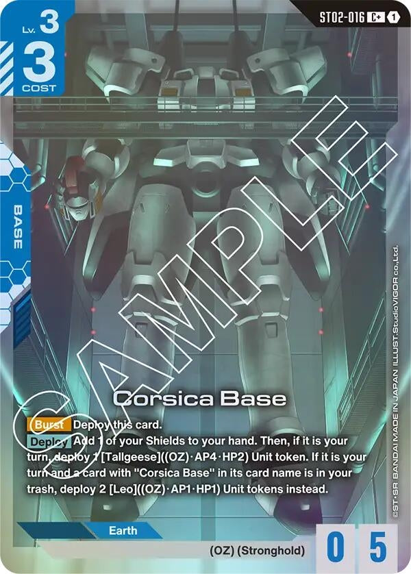 Image for Corsica Base (C+) (ST02-016) (ST02) - Gundam Card Game