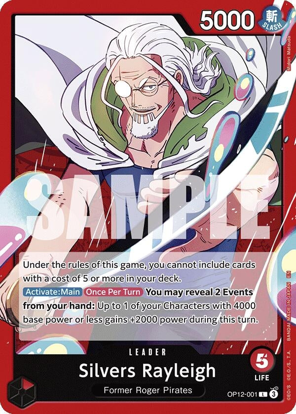 Image for Silvers Rayleigh (OP12-001) (OP12) - One Piece Card Game