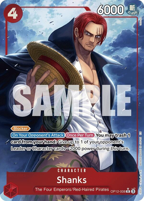 Image for Shanks (008) (Alternate Art) (OP12-008) (OP12) - One Piece Card Game