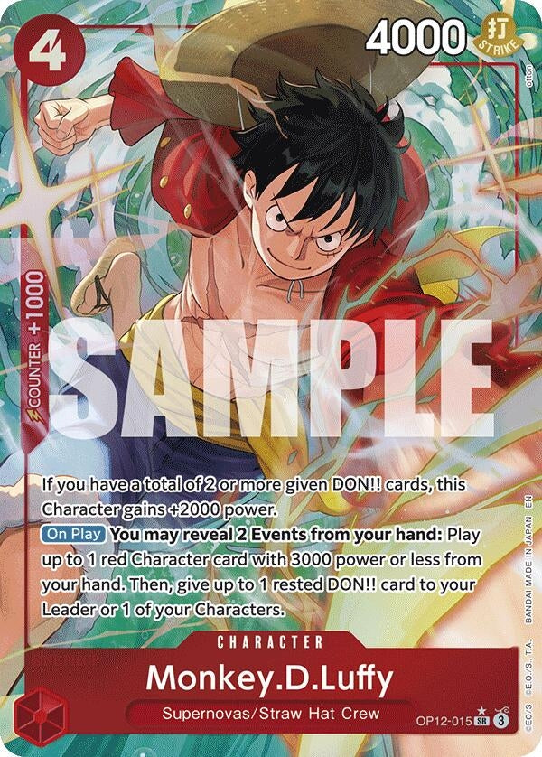 Image for Monkey.D.Luffy (Alternate Art) (OP12-015) (OP12) - One Piece Card Game