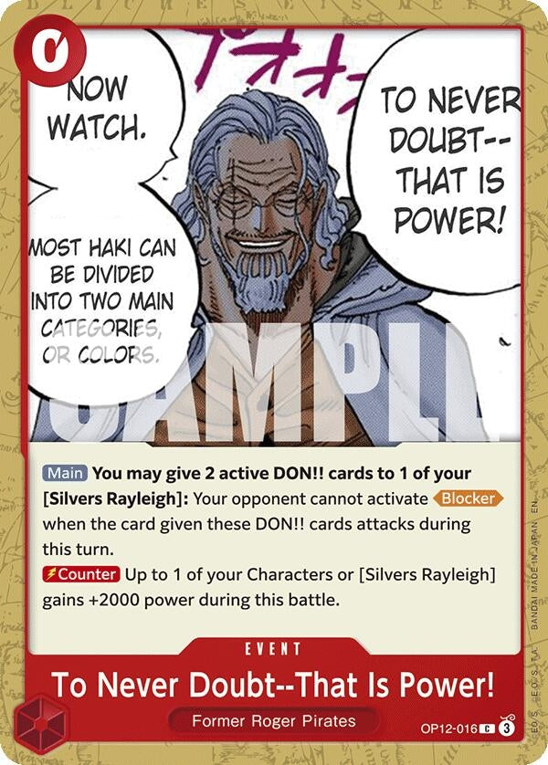 Image for To Never Doubt--That Is Power! (OP12-016) (OP12) - One Piece Card Game