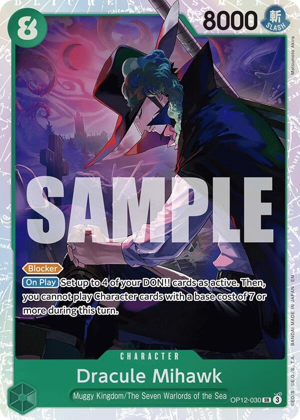 Image for Dracule Mihawk (OP12-030) (OP12) - One Piece Card Game