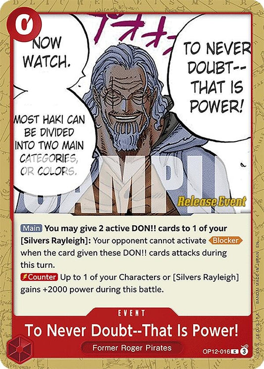 Image for To Never Doubt--That Is Power! (OP12-016) (OP12 RE) - One Piece Card Game