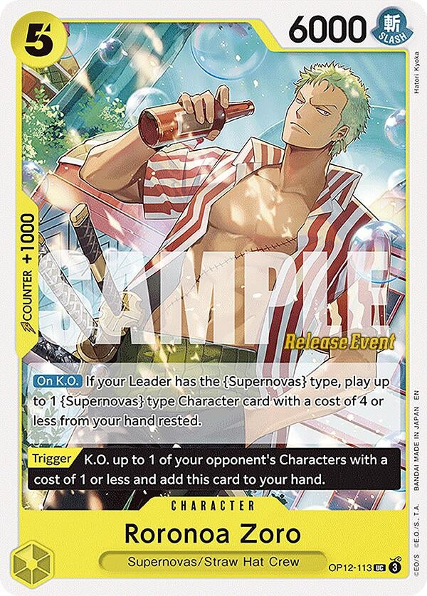 Image for Roronoa Zoro (113) (OP12-113) (OP12 RE) - One Piece Card Game