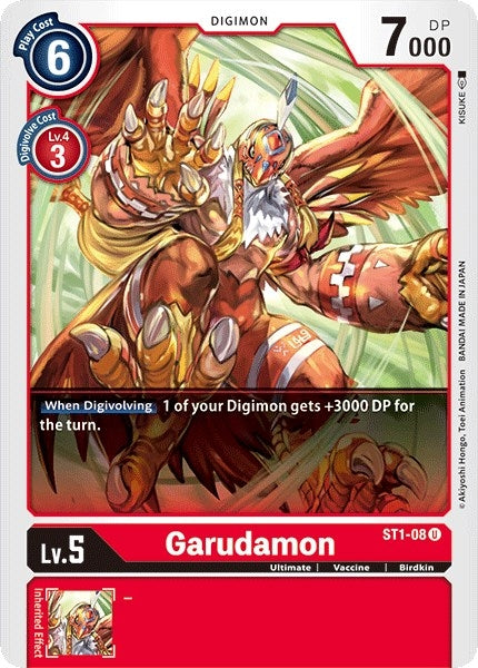 Image for Garudamon (ST1-08 U) (ST-1) - Digimon Card Game