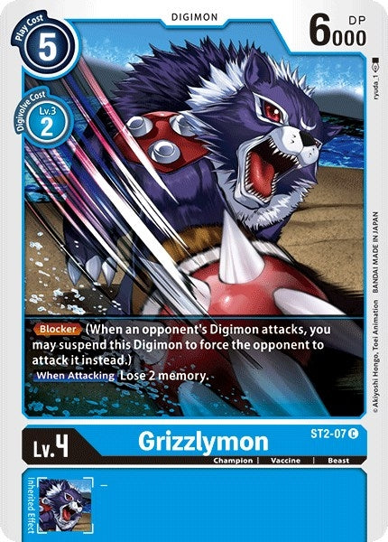 Image for Grizzlymon (ST2-07 C) (ST-2) - Digimon Card Game