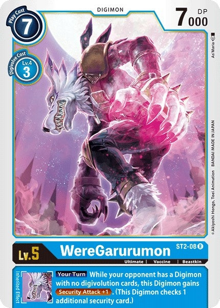 Image for WereGarurumon (ST2-08 R) (ST-2) - Digimon Card Game