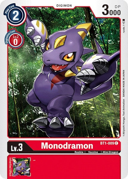 Image for Monodramon (BT1-009 C) (BT01-03A) - Digimon Card Game