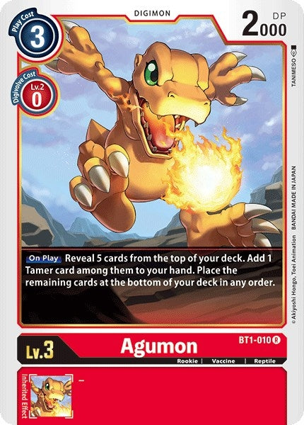 Image for Agumon - BT1-010 (BT1-010 R) (BT01-03A) - Digimon Card Game