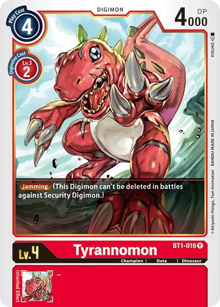 Image for Tyrannomon (BT1-016 R) (BT01-03A) - Digimon Card Game