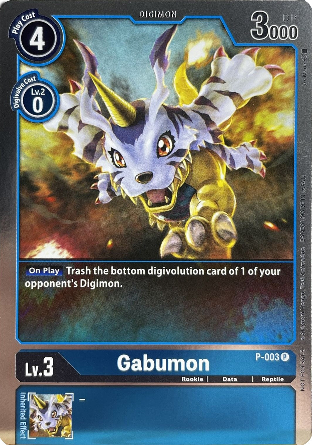 Image for Gabumon - P-003 (P-003 P) (D-PR) - Digimon Card Game
