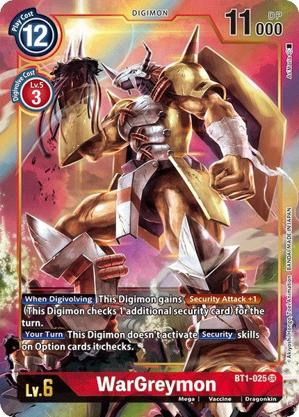 Image for WarGreymon (Alternate Art) (BT1-025 SR) (BT01-03A) - Digimon Card Game