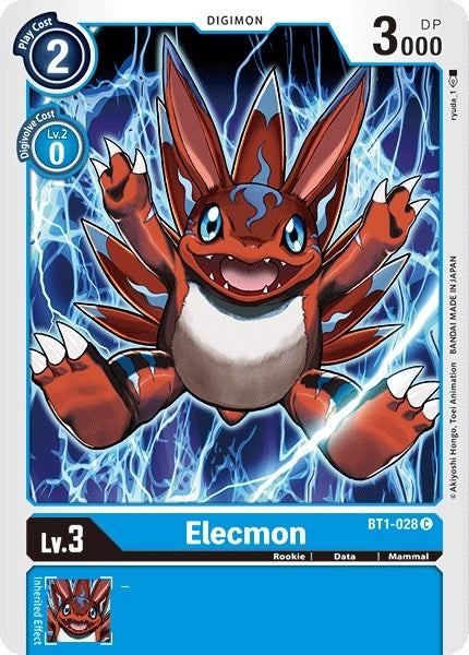 Image for Elecmon (BT1-028 C) (BT01-03A) - Digimon Card Game