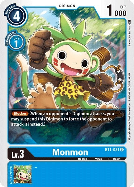Image for Monmon (BT1-031 U) (BT01-03A) - Digimon Card Game