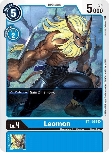 Image for Leomon (BT1-035 U) (BT01-03A) - Digimon Card Game