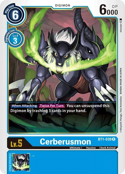 Image for Cerberusmon (BT1-039 R) (BT01-03A) - Digimon Card Game