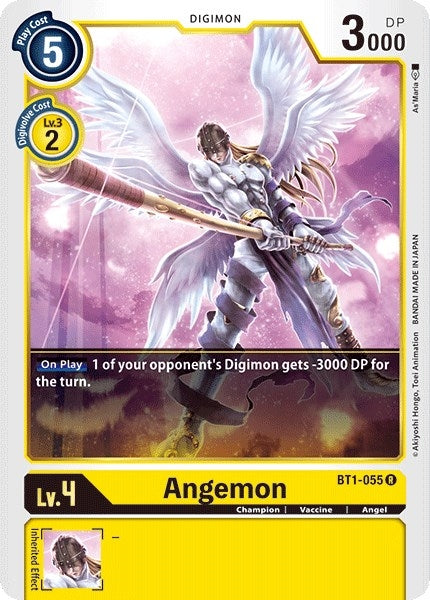 Image for Angemon - BT1-055 (BT1-055 R) (BT01-03A) - Digimon Card Game