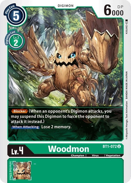 Image for Woodmon (BT1-072 U) (BT01-03A) - Digimon Card Game