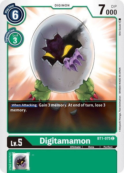 Image for Digitamamon (BT1-075 C) (BT01-03A) - Digimon Card Game