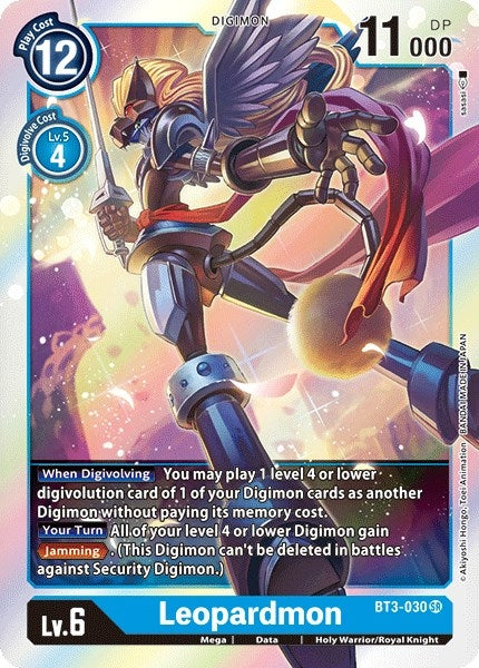 Image for Leopardmon (BT3-030 SR) (BT01-03A) - Digimon Card Game