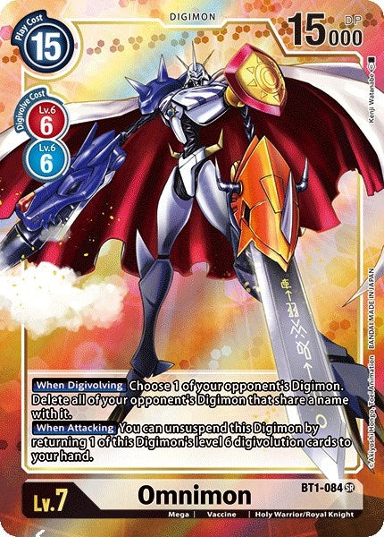 Image for Omnimon (Alternate Art) (BT1-084 SR) (BT01-03A) - Digimon Card Game