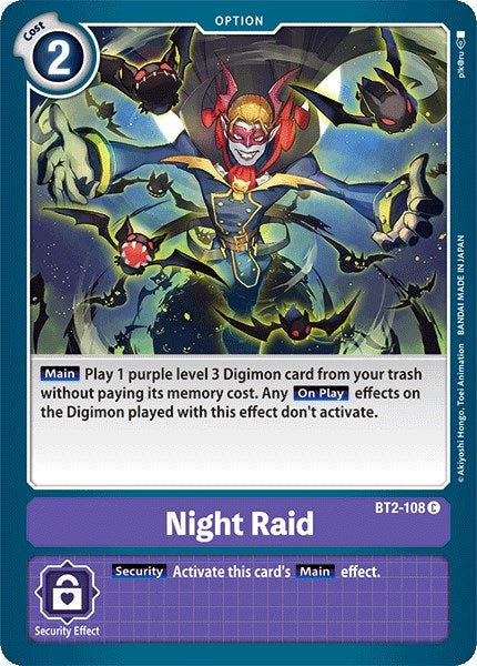 Image for Night Raid (BT2-108 C) (BT01-03A) - Digimon Card Game